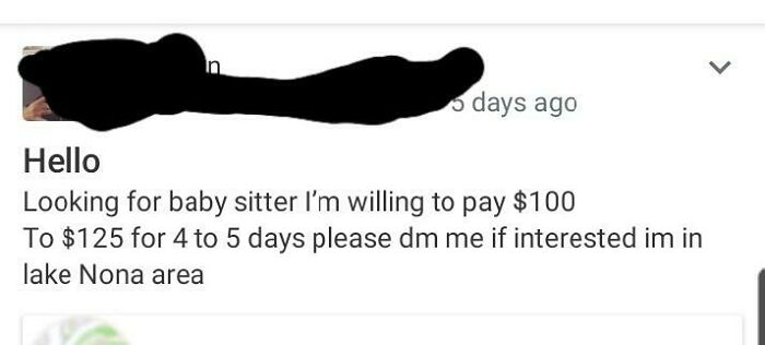 $25 Per Day To Watch His Kids