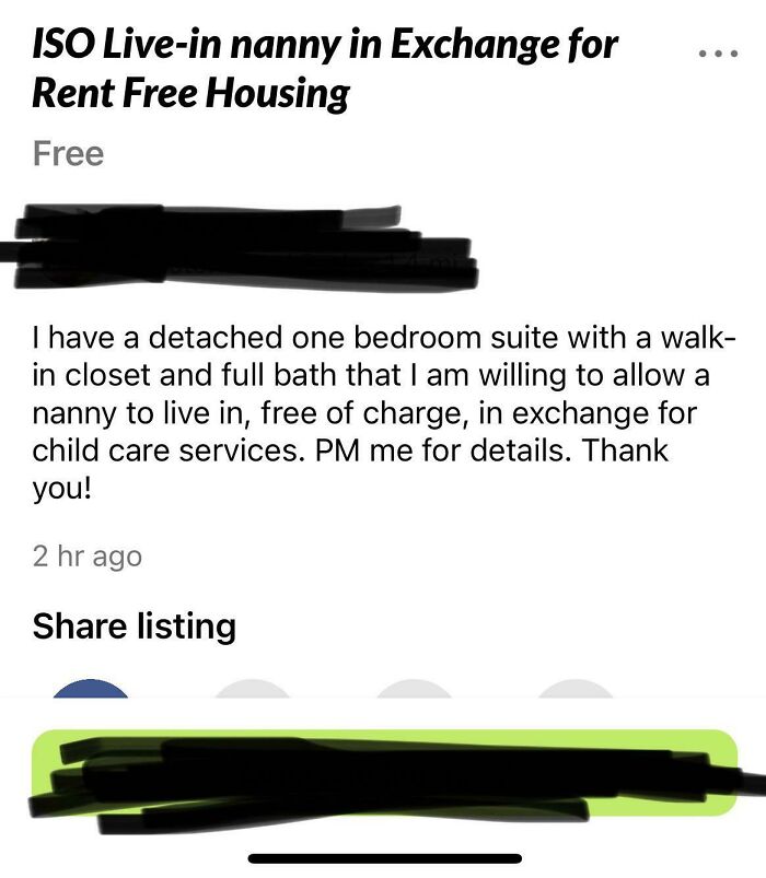 Who Wants To Be A Nanny, Just A Free Room, No Board….