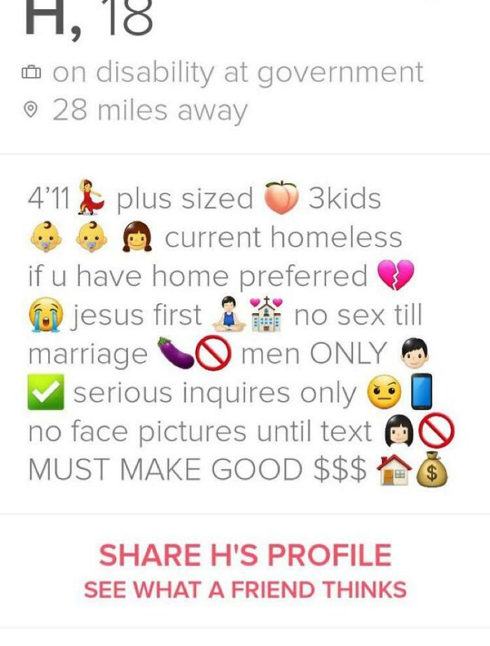 This Cb Is Homeless With Three Kids And Making Demands On A Dating App