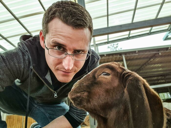 This Goat And I Are Looking Like We're About To Drop Some Serious Tunes