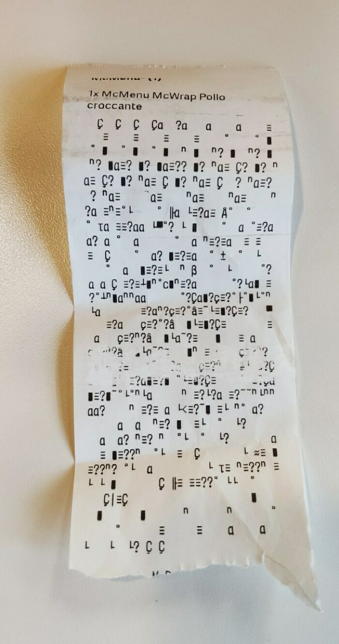 I Think Delivery's Printer Doesn't Like This Order