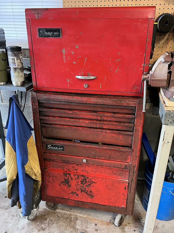 70s Model Snap On Tool Boxes. Lasted Through 3 Generations And One Major Shop Fire