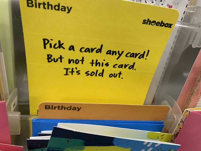 Just Thought This Was Clever, Its The Back For Greeting/B-Day Cards