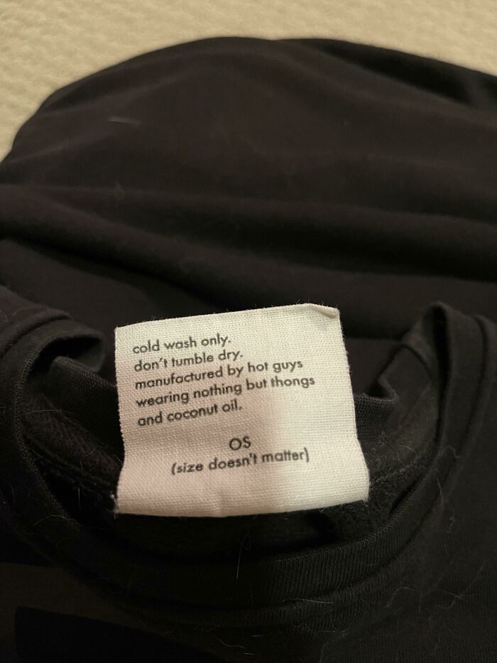 On The Back Of A Tag In My Shirt