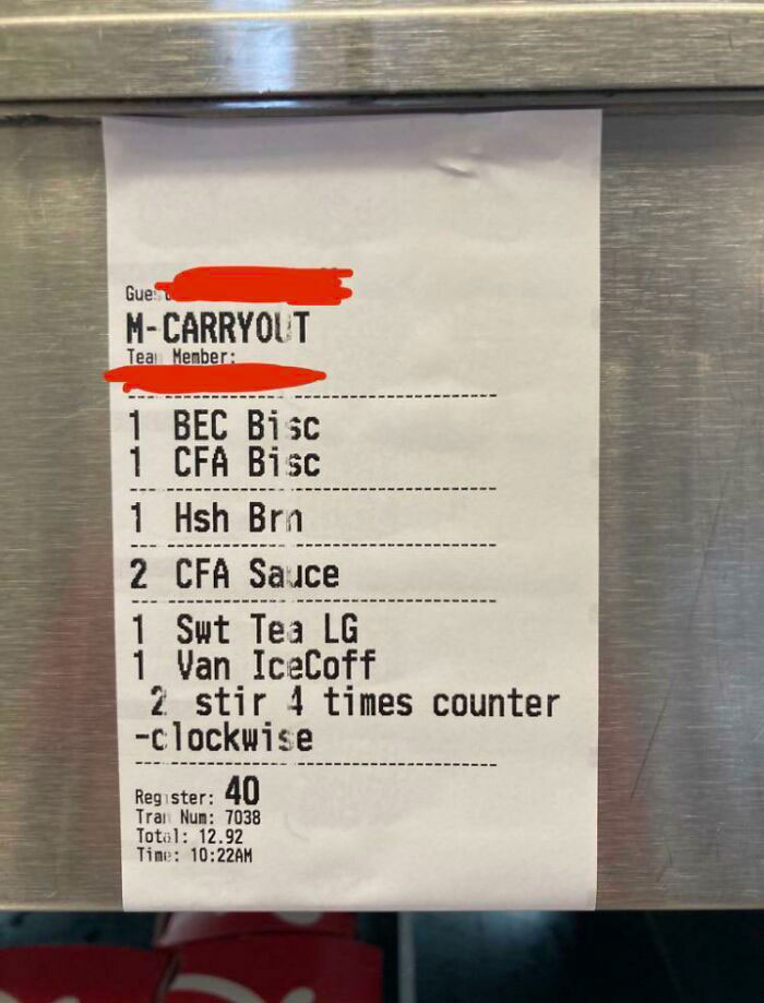 We All Had A Good Laugh At This Mobil Order Lol. Made My Day