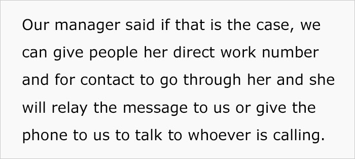 Manager Bans Mobile Phones During Work Hours, Insists All Calls Go Through Her, Staff Maliciously Complies Manager Bans Mobile Phones During Work Hours, Insists All Calls Go Through Her, Staff Maliciously Complies