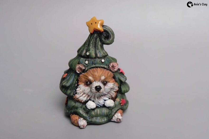 A Collection Of Dog Sculptures I Made From Polymer Clay