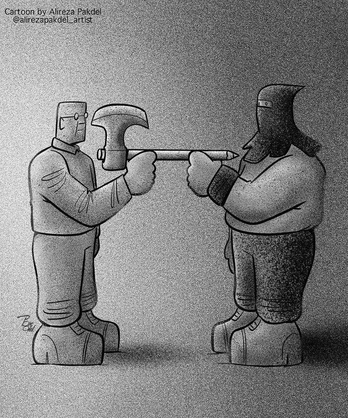 Alireza Pakdel's Heartfelt And Powerful Illustrations Are Back To Make You Think(New Pics)