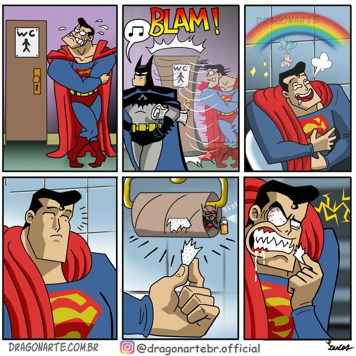 Artist Shows What Superheroes And Other Famous Characters Do When They Are Not Saving The World ( New Comics)