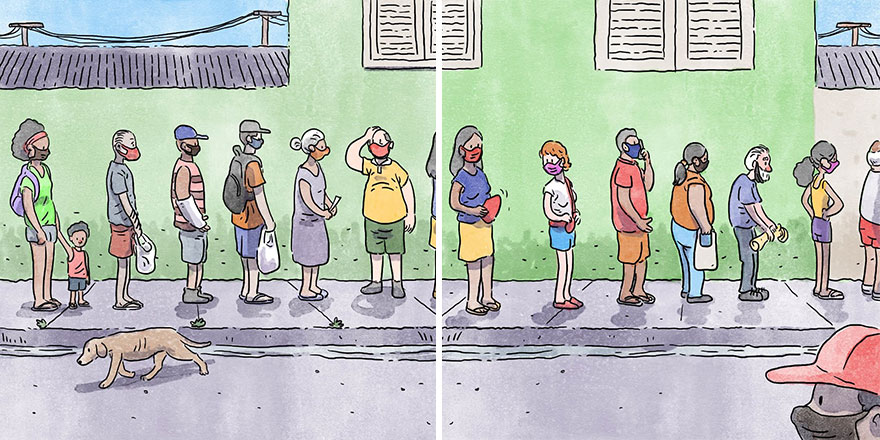 Un artista brasileño crea cómics desgarradores sin usar una sola palabra (7 nuevas ilustraciones)