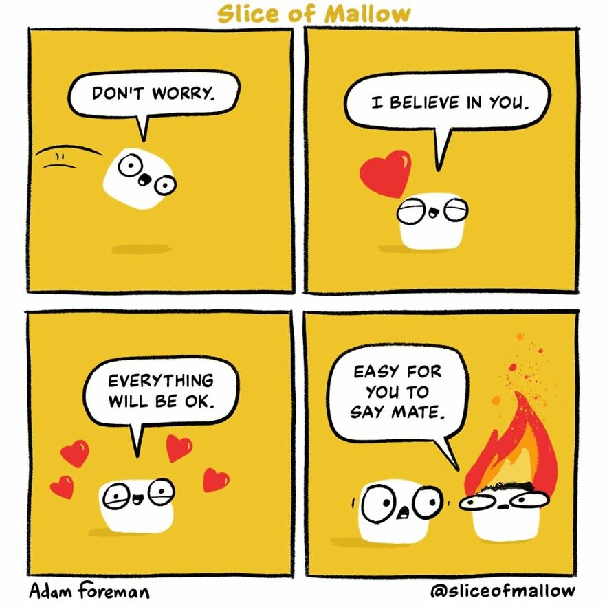 Artist Brings Marshmallows To Life In Very Fun And Relatable Comics