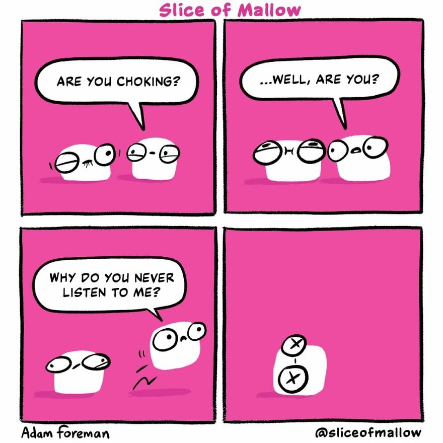 Artist Brings Marshmallows To Life In Very Fun And Relatable Comics