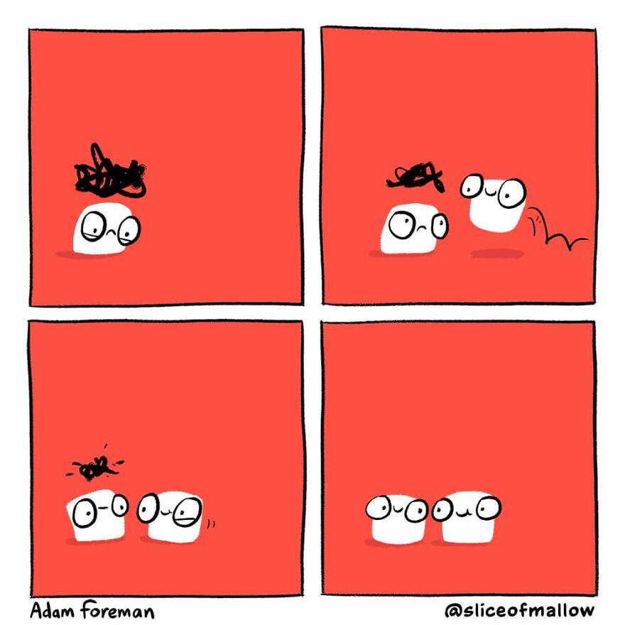 Artist Brings Marshmallows To Life In Very Fun And Relatable Comics