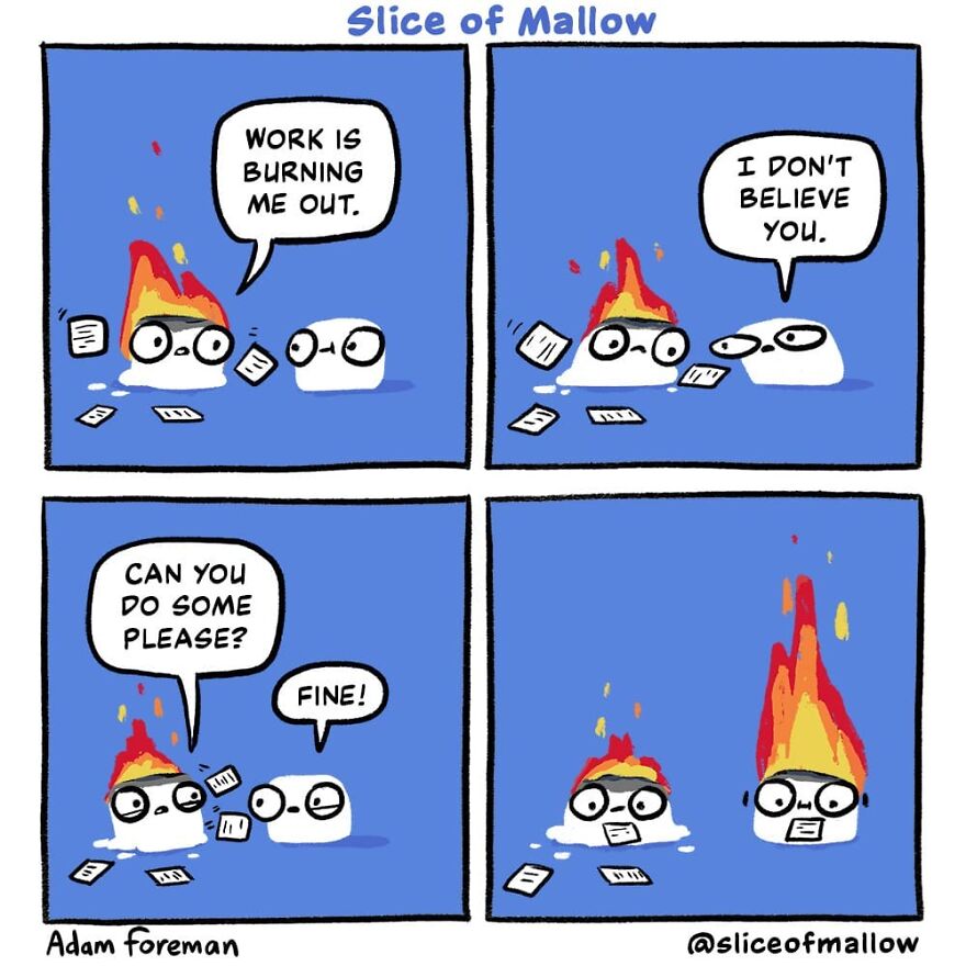 Artist Brings Marshmallows To Life In Very Fun And Relatable Comics