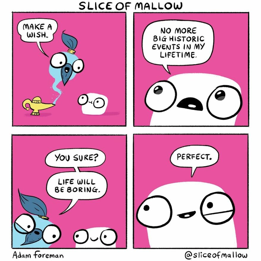 Artist Brings Marshmallows To Life In Very Fun And Relatable Comics