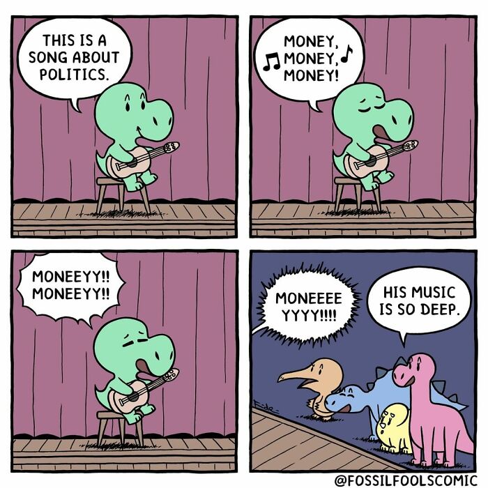 Artist Shows In Cute And Funny Comics The Secret Life Of Dinosaurs