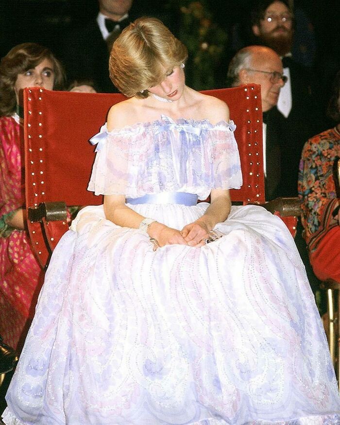 The Famous Photo Of Lady Diana Falling Asleep During An Official Royal Engagement, 1981. She Was Actually Pregnant With Prince William At The Time, However Her Pregnancy Had Yet To Be Announced