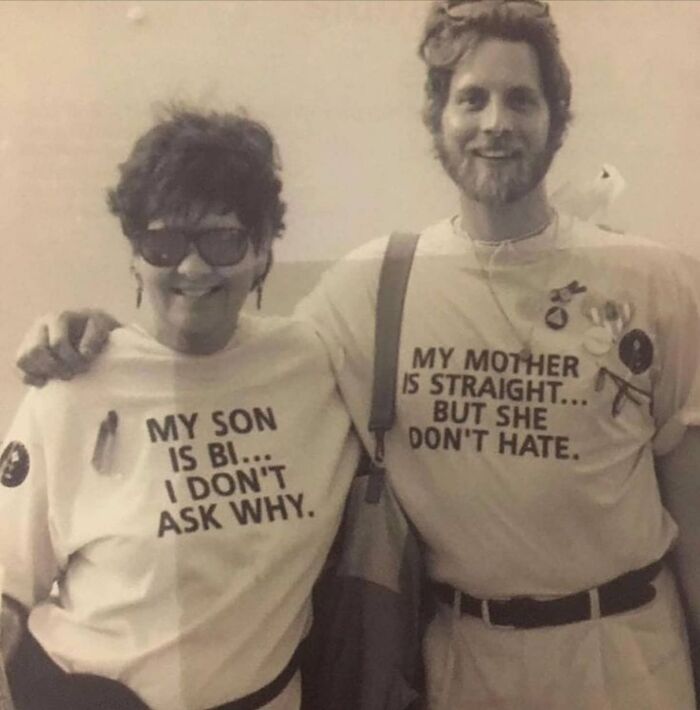 A Mother And Her Son On Their Way To A Pride Walk, 1985