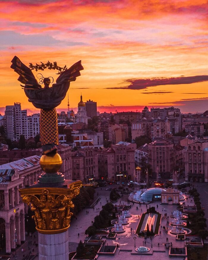 Plaza de la independencia en Kyiv