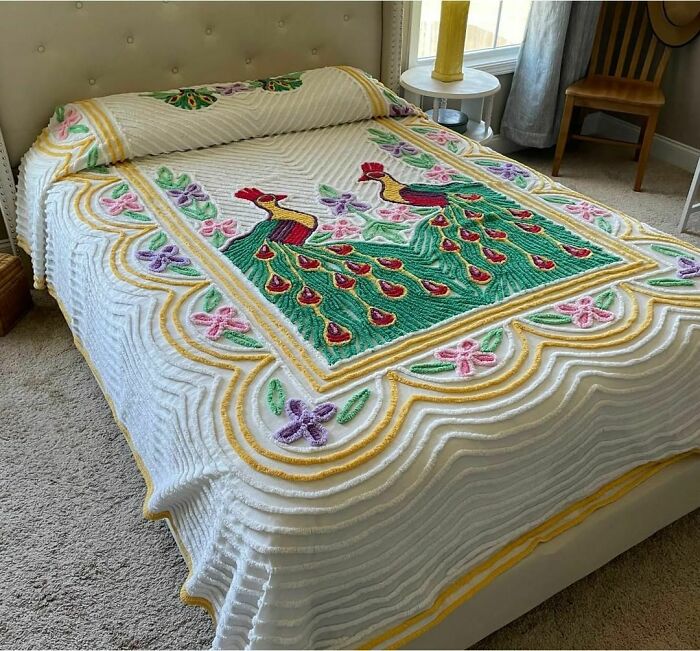 "Probably The Coolest Bedspread I’ve Ever Found… Paid $20 For It At An Estate Sale In Maryville, Tn."