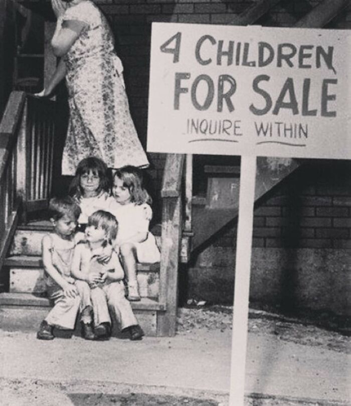 Children For Sale In Chicago, 1948. Some Parents Sold Their Children Due To Poverty