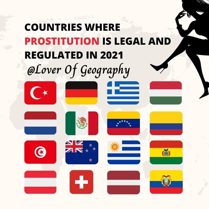 This Post Shows The Countries Where Prostitution Is Legal And Regulated