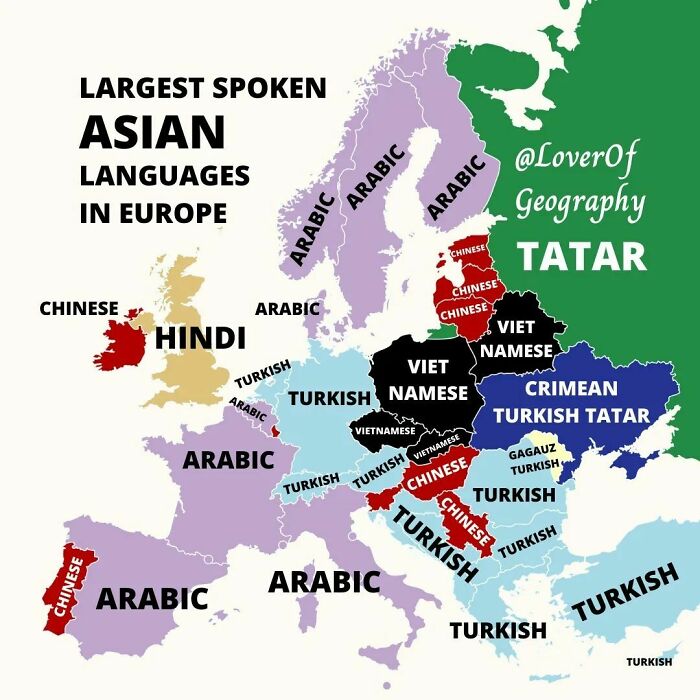 This Post Shows The Largest Spoken Asian Language In Europe 2022