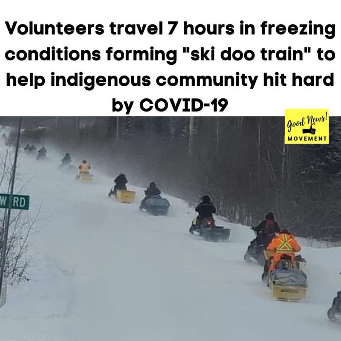 (Ontario, Canada): On New Year's Day, More Than 2 Dozen People From Kitchenuhmaykoosib Inninuwug Gathered With Their Snowmobiles, Loading The sleds With Food, Wood And Other Essential Items, Setting Out On A 7-Hour Journey North In Order To Help The Bearskin Lake First Nation. This Community Has Seen Almost Half Of Its Population Quarantine Due To Testing Positive For Covid-19. These Kindhearted Volunteers Faced Wind Chill Making Conditions Feel Colder Than –40 C. While The Government Provided Emergency Funds, Lefty Kamenawatamin, Chief Of Bearskin Lake First Nation Described The Need For Boots On The Ground—for Example 90% Of The Community Rely On Wood Stoves. Planes Have Also Been Chartered To Help As Leaders Urge For Military Assistance.
