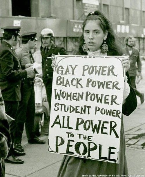 Protestor At Gay Rights Demonstration In 1970