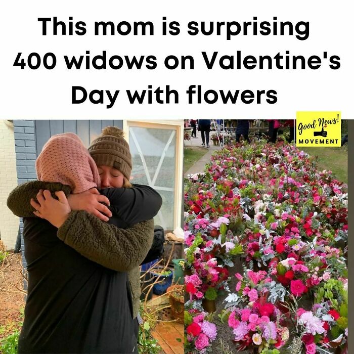 Ashley Manning, A Charlotte Mother Of 4, Had An Idea To Show Love To People Who Might Be Needing It The Most Today. She Raised Over $20,000 In Donations And Some 300 Volunteers Stepped Up To Help Assemble Bouquets To Deliver To Widows/Widowers. One Simple Idea Can Start A Movement. This Is The Second Valentine's Day She's Done This As Last Year She Surprised Over 120 Widows. Kudos To All Involved And Extra Love To Those Hurting Today. ❤️ @prettythings.charlotte