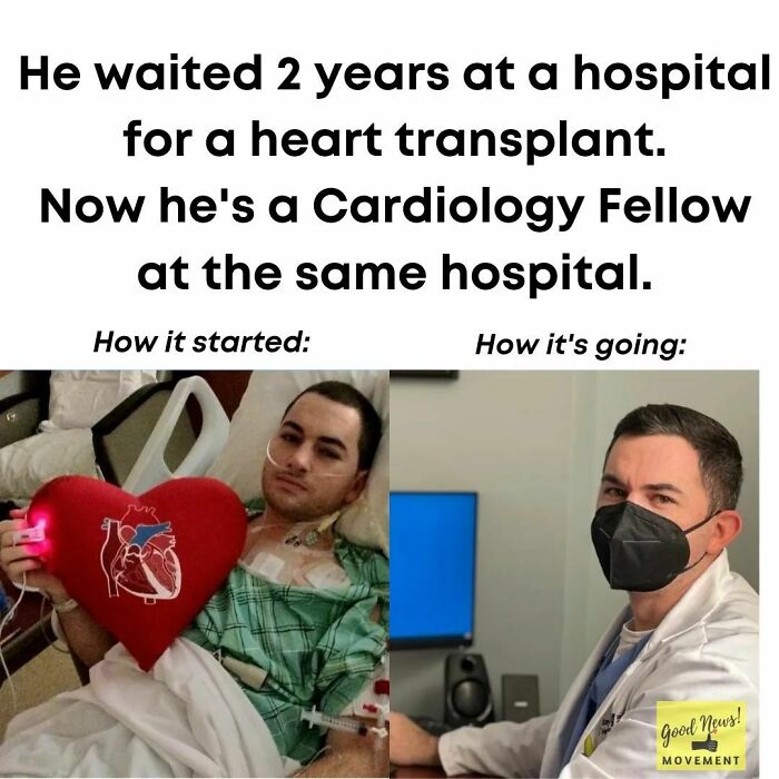 (Massachusetts): Colby Salerno Says His Decision To Pursue Cardiology Started When He Was 12 And Diagnosed With Hypertrophic Cardiomyopathy. At 24, He Got To A Point Where He Needed A New Heart. A Decade Later, He's A Fellow. He Writes That His Personal Experience LED Him To "Follow In My Doctors Footsteps To Become An Advanced Heart Failure And Transplant Cardiologist." He Writes That He Is So Thankful That His Physicians Are Now His Colleagues And Continue To Teach Him More About Cardiology. Correction: The Hospital Where He Got The Transplant Was Down The Street From He One He Works At Now.
he Encourages People To Sign Up To Be A Donor. You're An Inspiration, @drcsalerno @baystate_health