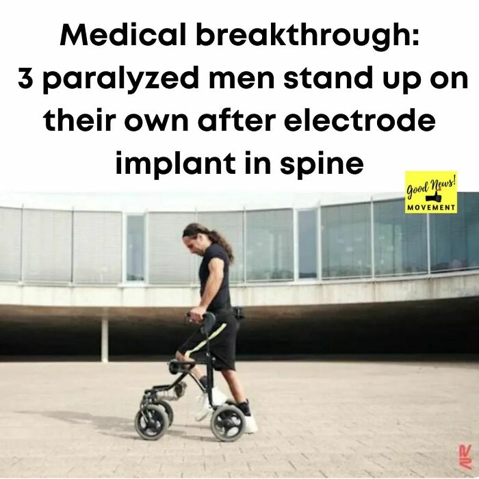 Three People Who Were Completely Paralyzed From The Waist Down Due To Spinal Cord Injuries Can Now Stand Up On Their Own And, After Months Of Training, Can Take Steps With A Walker— Thanks To An Implant That Electrically Stimulate Nerves In Their Back And Legs. The Electrode Device Is Implanted Between The Vertebrae And The Spinal Cord Membrane, Which Receives Currents From A Pacemaker Implanted Under The Skin Of The Abdomen.
“All Three Patients Immediately After The Surgery Were Able To Stand Up And To Step [with Support],” Says jocelyne Bloch at Lausanne University Hospital In Switzerland, Who Carried Out The Surgery. Some Were Able To Ride A Bike And Even Kick Their Legs In A Swimming Pool, Raising Hopes That These Small Devices Can Help Those Paralyzed Regain Mobility.
“On The First Day, I Was Able To See My Legs Moving And It Was Very, Very Emotional,” Said Michel Roccati Who Had Severed His Spine In A Traffic Accident.