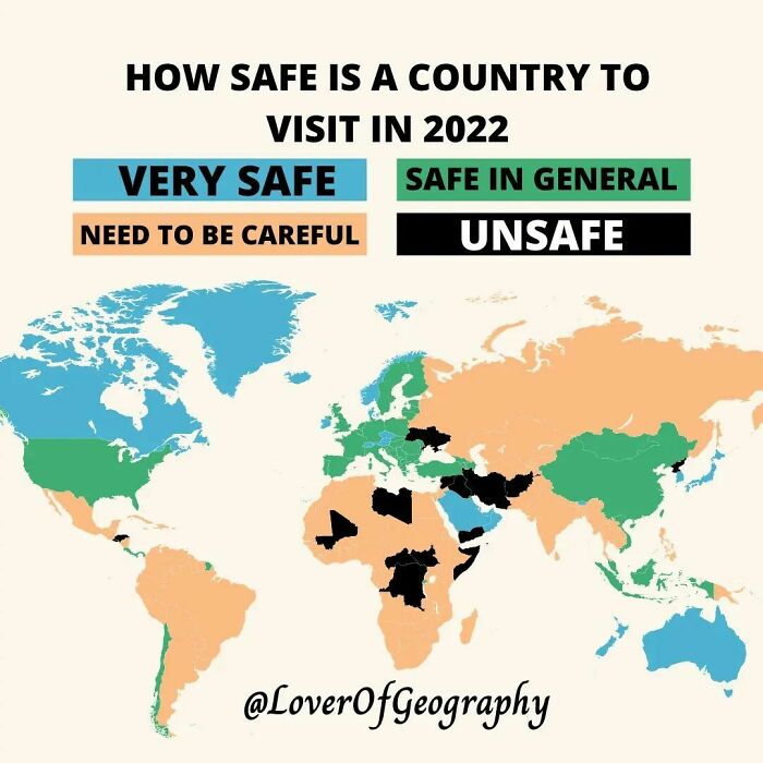 This Post Shows How Safe Countries Currently Are To Visit Based On The Safety Index Of Countries