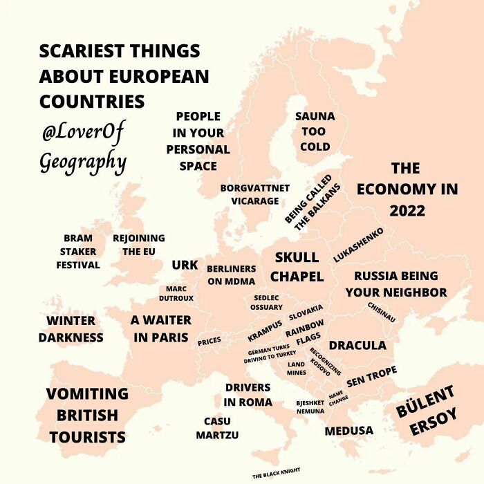 This Post Shows The Scariest Things In European Countries Obviously It's Not Meant To Be Taken Serious