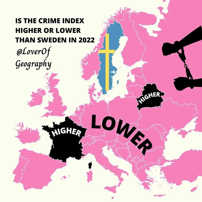 This Post Shows Countries In Europe That Have A Lower Or Higher Crime Index In 2022