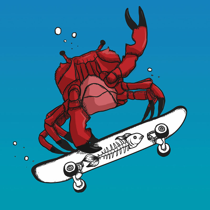 Crab N' Skateboard