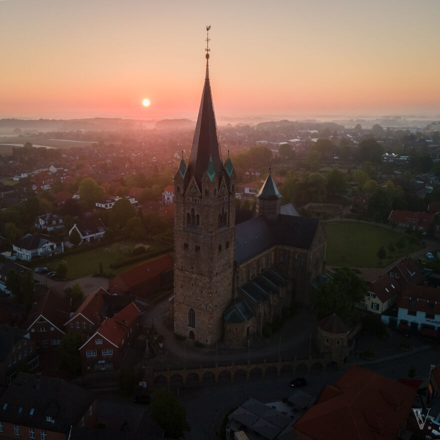 Sunrise Over The Artländer Dom (Germany)