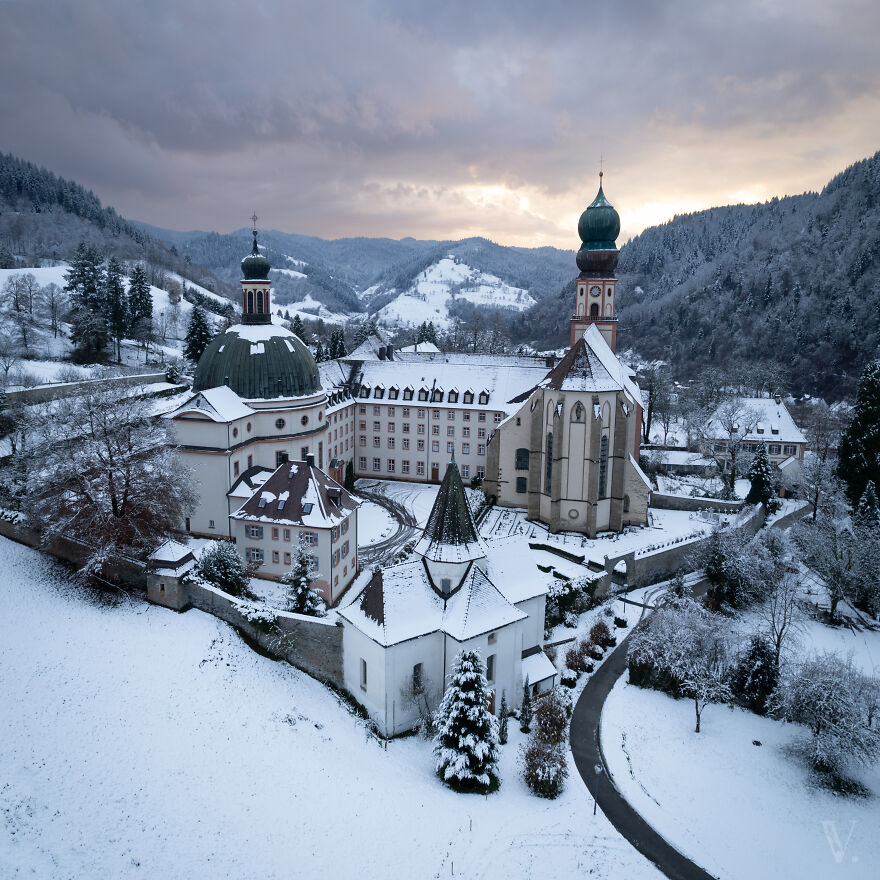 The Münstertal Abbey In The Black Forest (Germany)