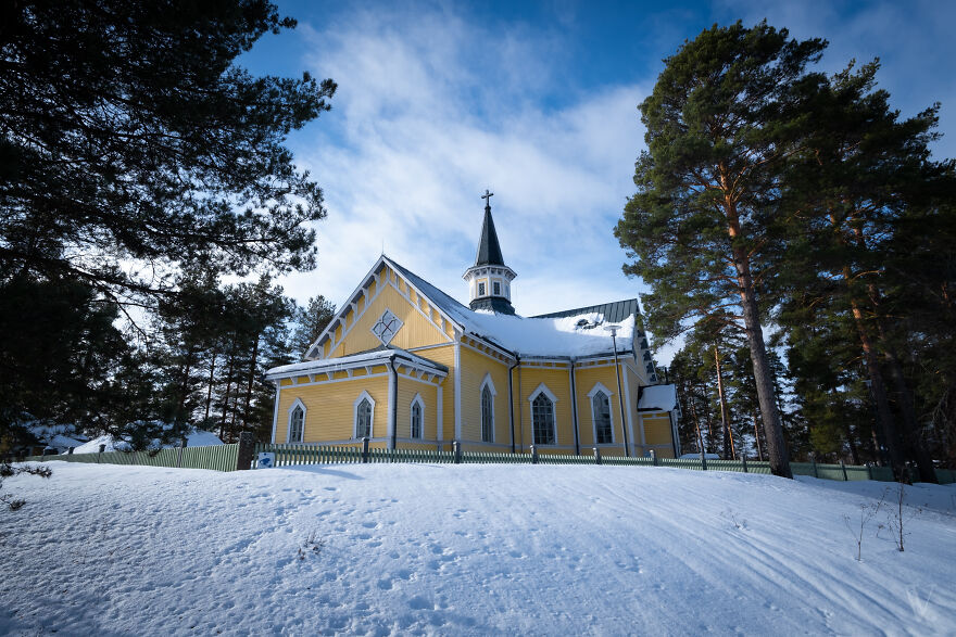 I Really Love The Pastel Coloured Churches In Finland. Especially In Winter