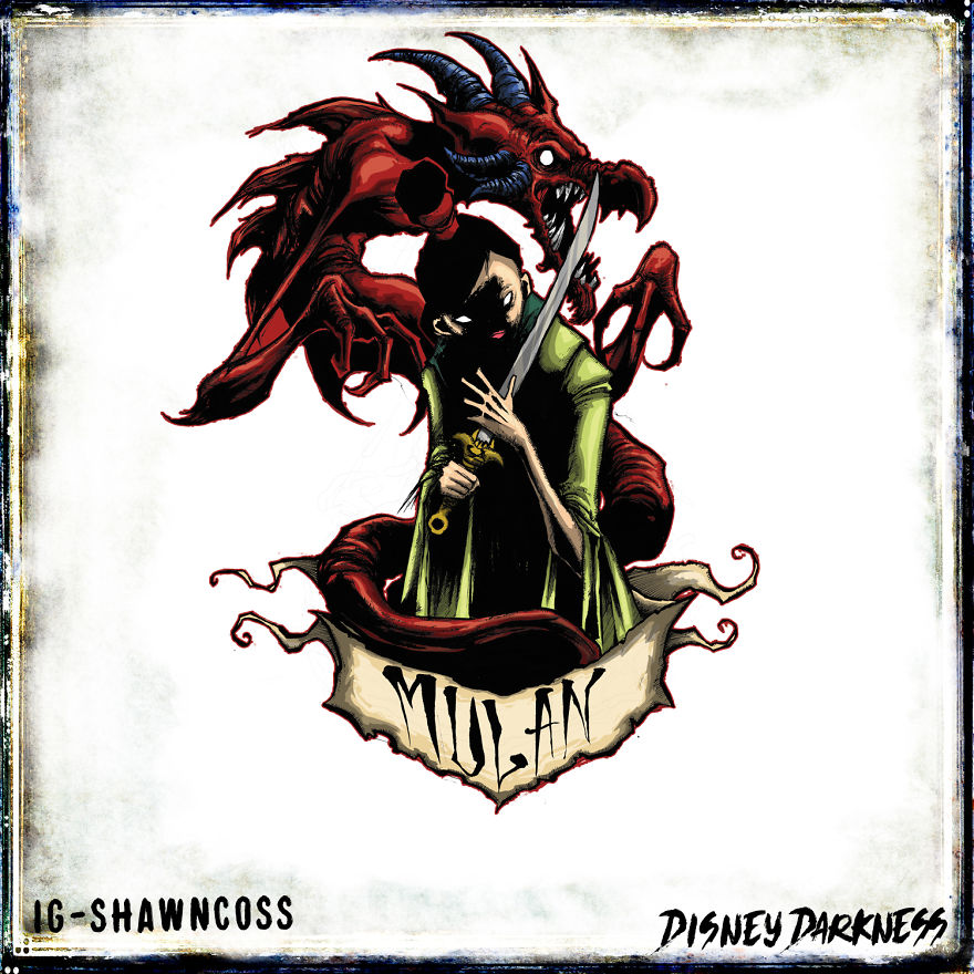 6 Disney Princesses Re-Imagined In A Horrific Dark Style 6 Disney Princesses Re-Imagined In A Horrific Dark Style