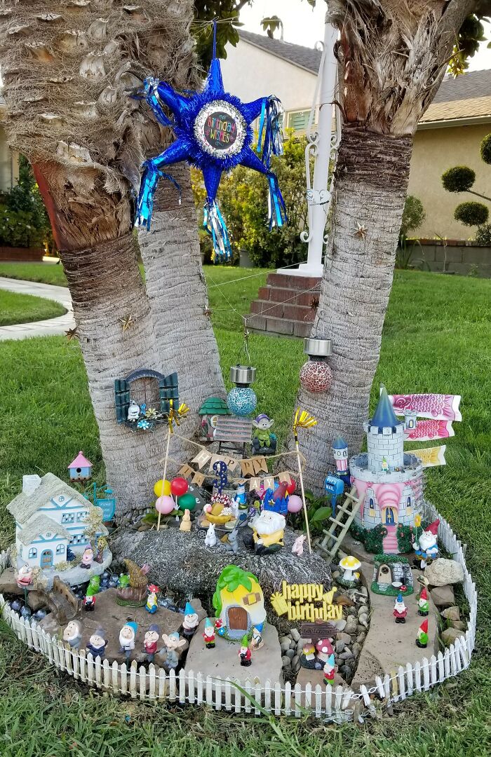 I Created A Mini Gnome Garden With Monthly Themes For My Bunny I Created A Mini Gnome Garden With Monthly Themes For My Bunny