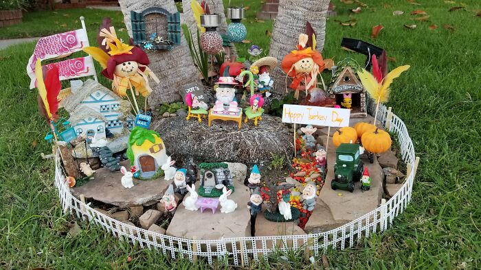 I Created A Mini Gnome Garden With Monthly Themes For My Bunny I Created A Mini Gnome Garden With Monthly Themes For My Bunny