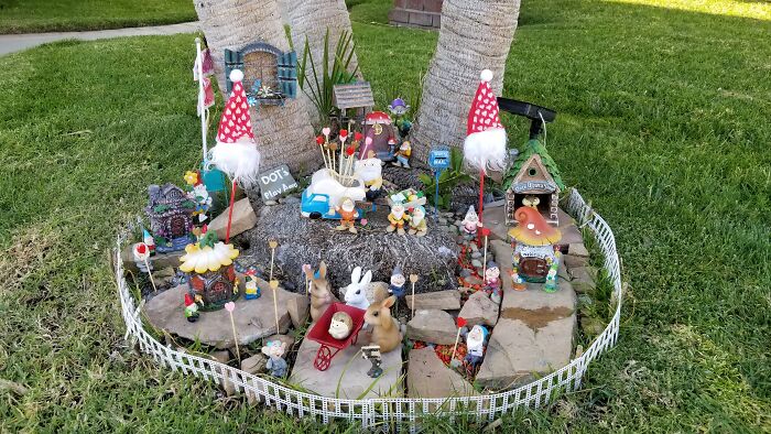 I Created A Mini Gnome Garden With Monthly Themes For My Bunny