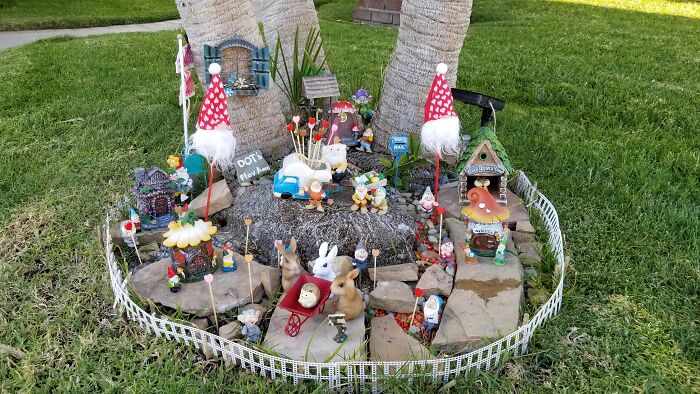 I Created A Mini Gnome Garden With Monthly Themes For My Bunny I Created A Mini Gnome Garden With Monthly Themes For My Bunny