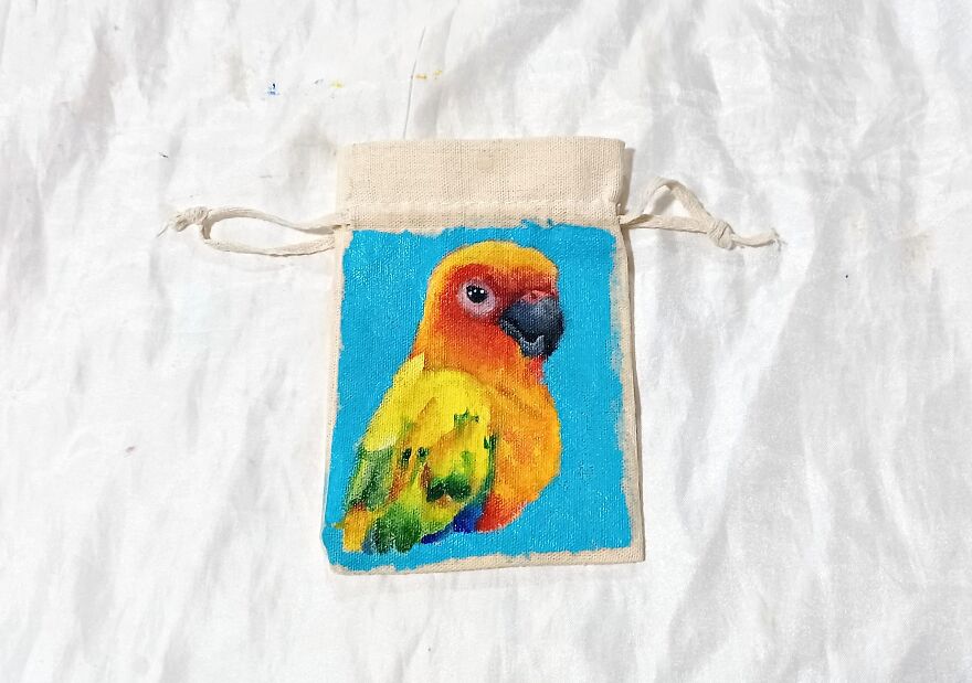 Hand Painted Gift Bag