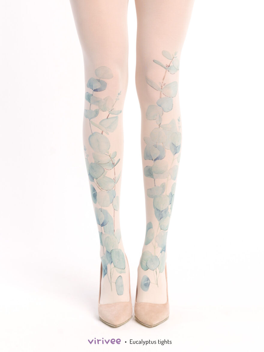 I Designed These Floral Tights And They Look As If You Are Wearing The Meadow On Your Legs (25 Pics)