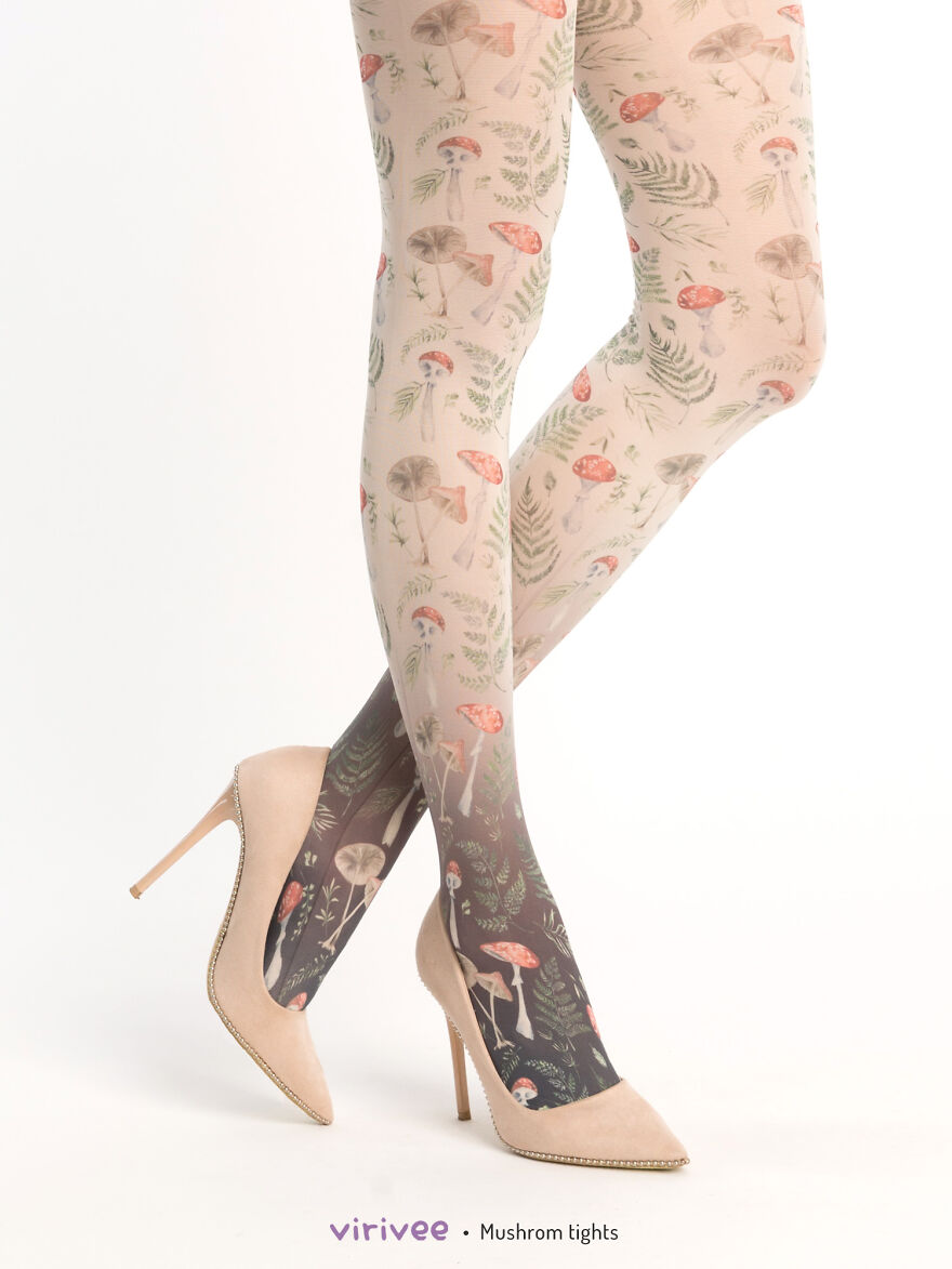 I Designed These Floral Tights And They Look As If You Are Wearing