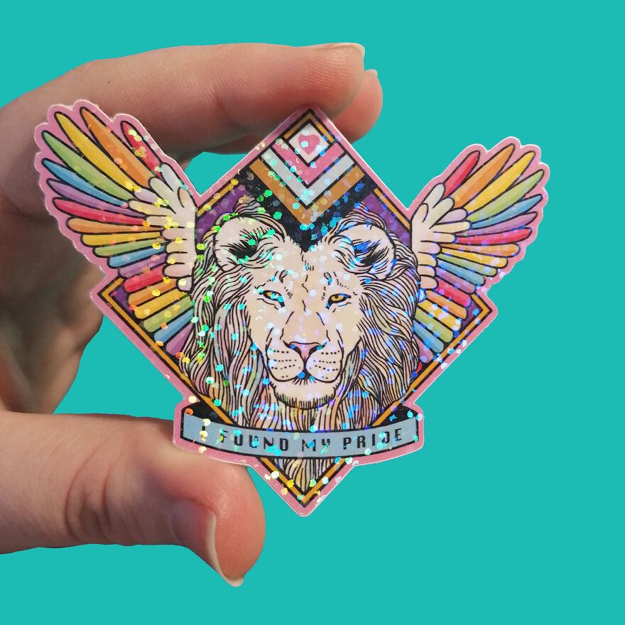 Lgbt+ Holographic Glitter Sticker!