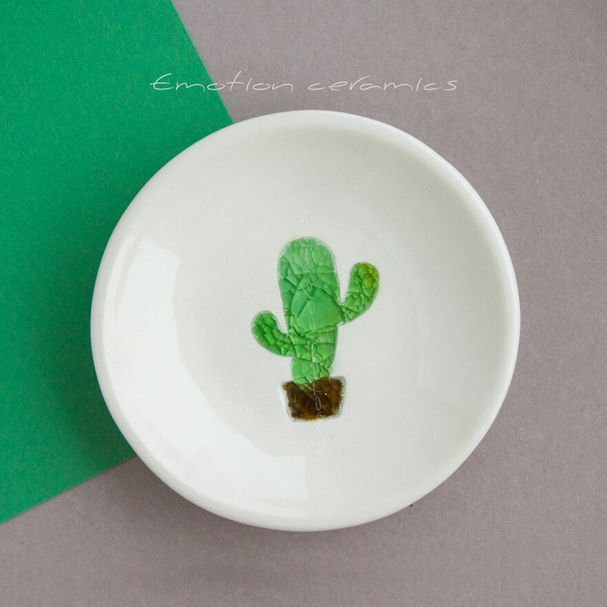 I Made Unique Design Ceramics Dishes With Molting Glass.