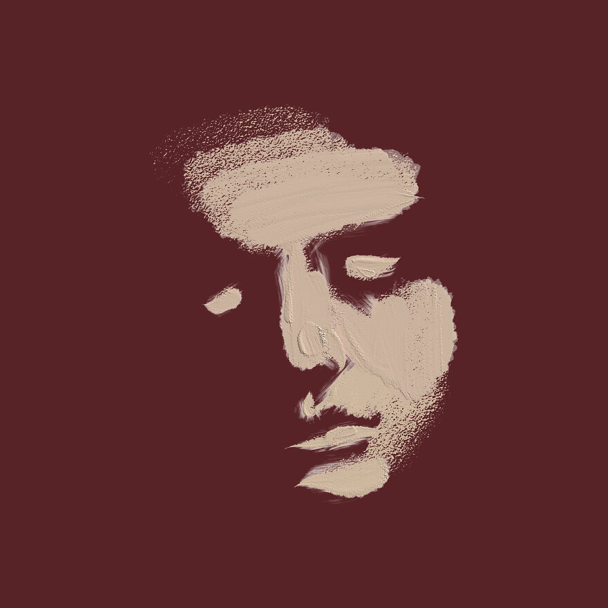 I Used Impasto Brush Strokes To Create Minimal Portraits.